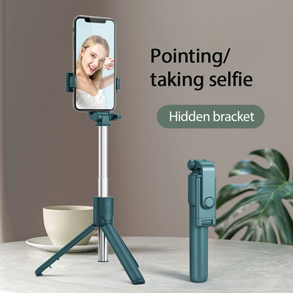 3 in 1 Bluetooth Selfie Stick Tripod, Extendable Selfie Stick with Wireless Remote for Mobile Phone