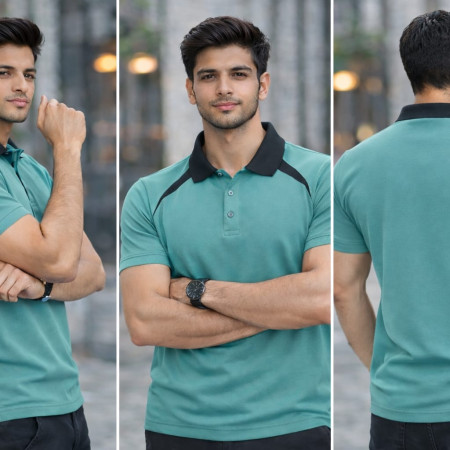 Premium Polo Shirt  Half Sleeve - Sky Blue