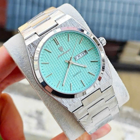 POEDAGAR Mens Quartz Watches S21 Luxury Wristwatch Sky Blue