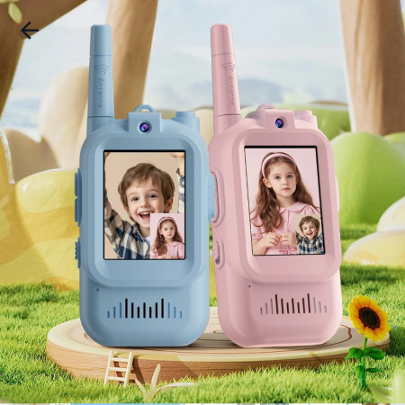 2 Pcs Rechargeable Kids Video Walkie Talkie